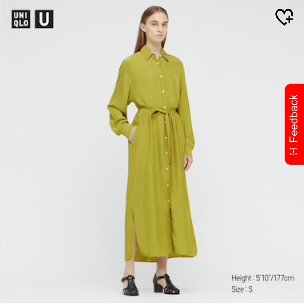 Lemaire x UNIQLO Shiny Rayon Long Shirt Dr…